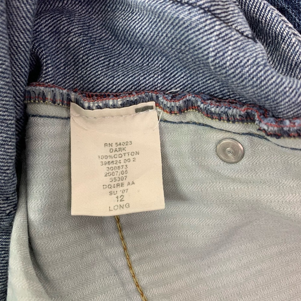 Gap Vintage 90's Reverse Fit 100% Cotton Blue Denim Jeans — Women's Size 12 Long - Picture 4 of 7